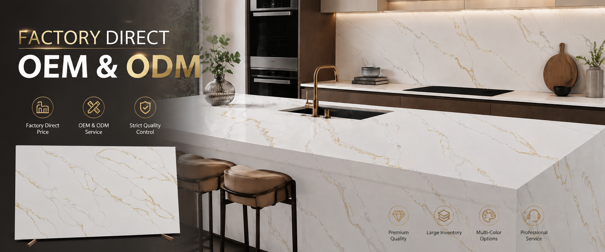AURASTONE | Premium Quartz Stone Slabs Supplier - Factory Direct